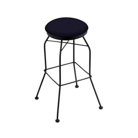 Holland Bar Stool Co 30" Swivel Bar Stool, Black Wrinkle, Canter Twilight Seat 302030BW002